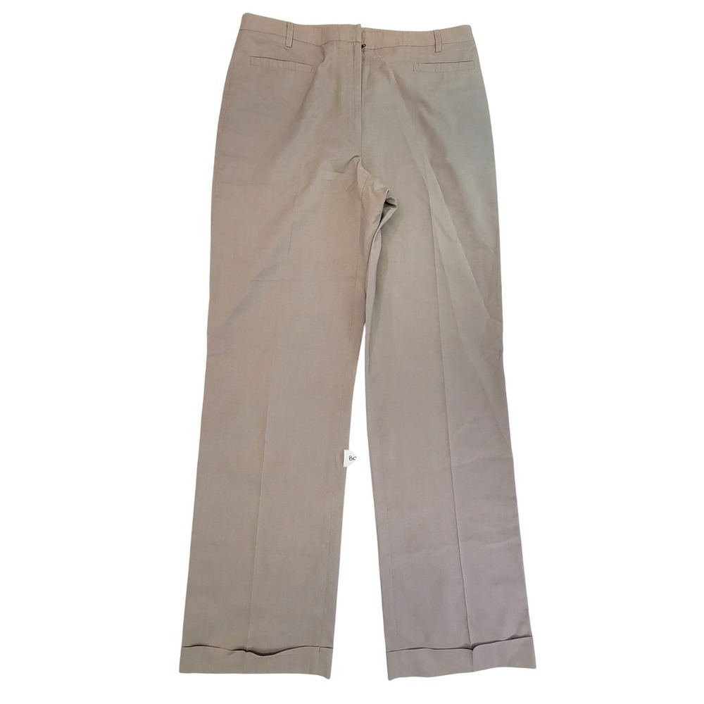 J. Crew Women's Tan Cotton Blend Casual Dress Pants Size 6 Cuffed Wide Leg‎